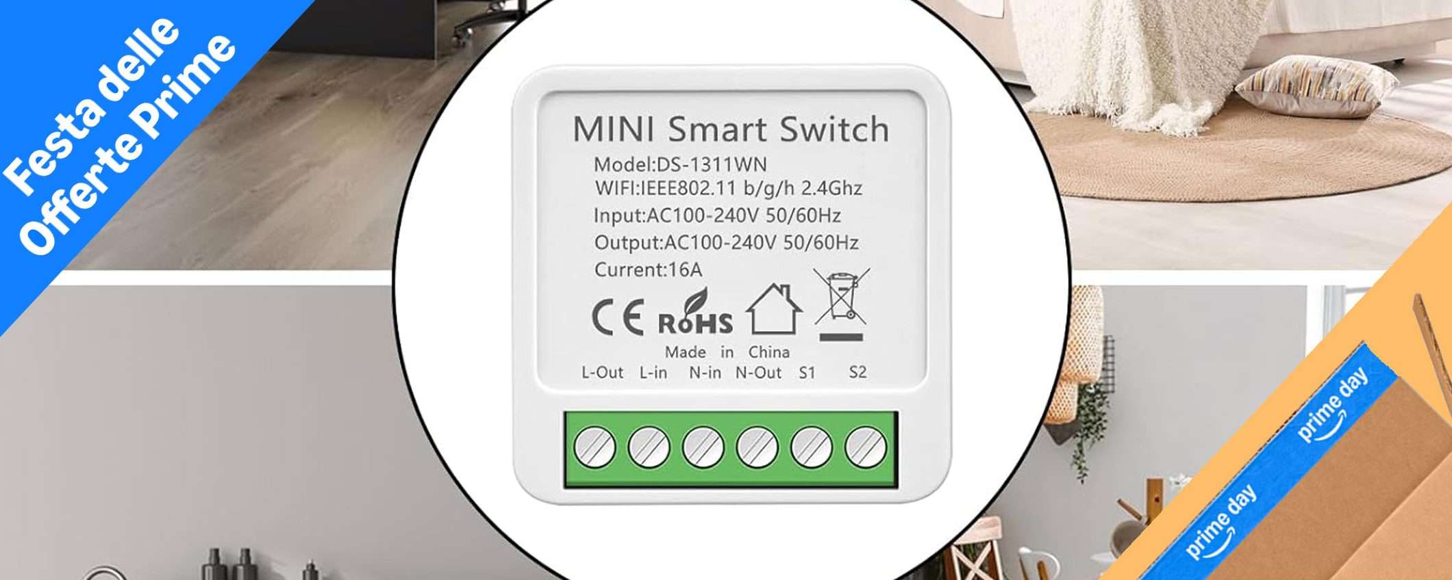 Interruttore smart Wi-Fi con Alexa in sconto a soli 7,55 euro