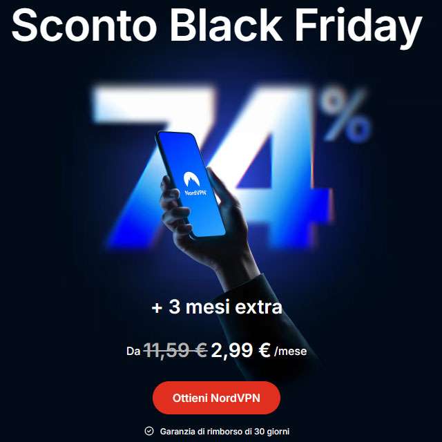 Lo sconto di NordVPN per il Black Friday