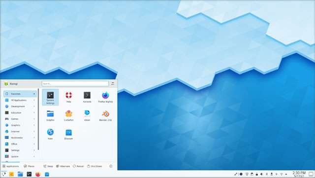 L'interfaccia di openSUSE con ambiente desktop KDE Plasma