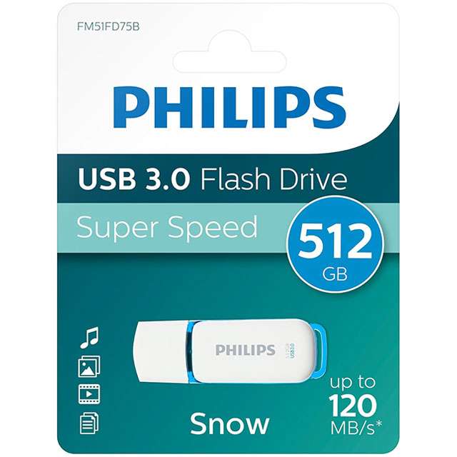 La pendrive USB 3.0 da 512 GB della serie Philips Snow Edition