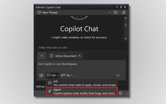 Planning su Visual Studio, Copilot analizza il codice e pianifica