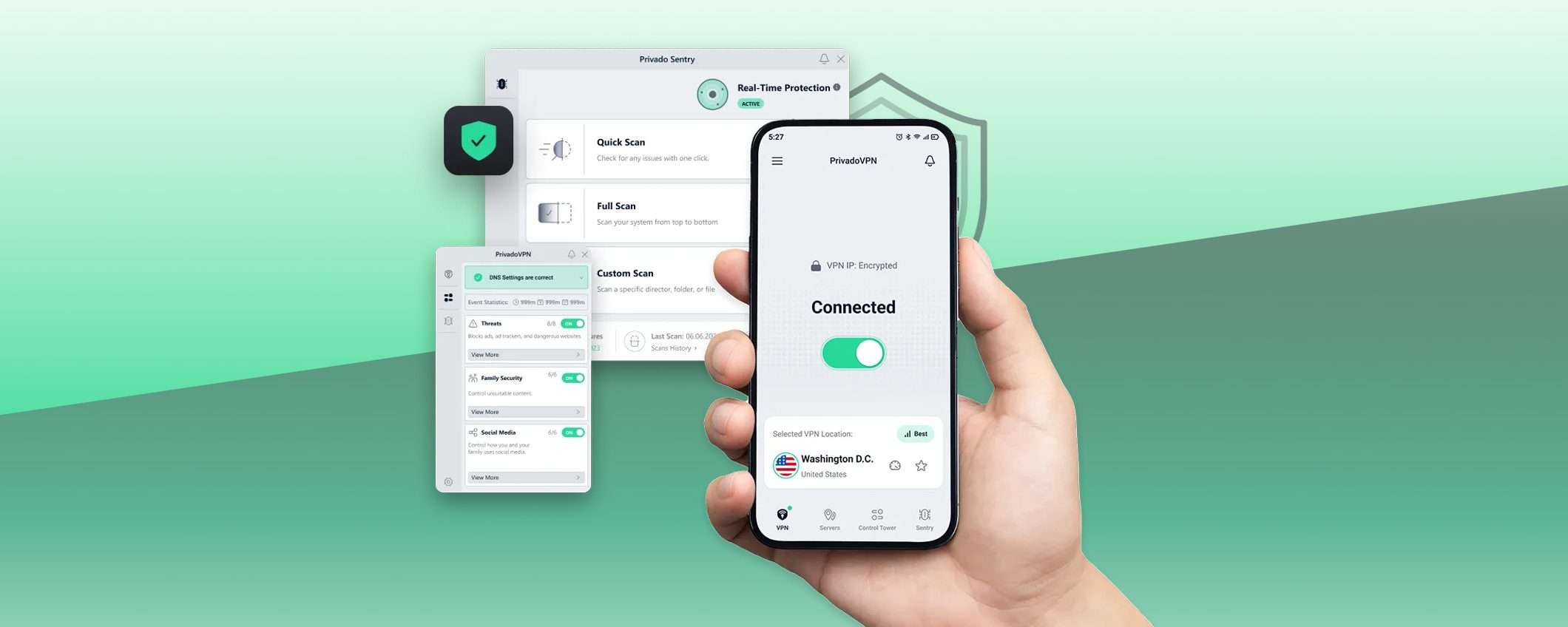 Scegli da che parte del mondo connetterti con PrivadoVPN