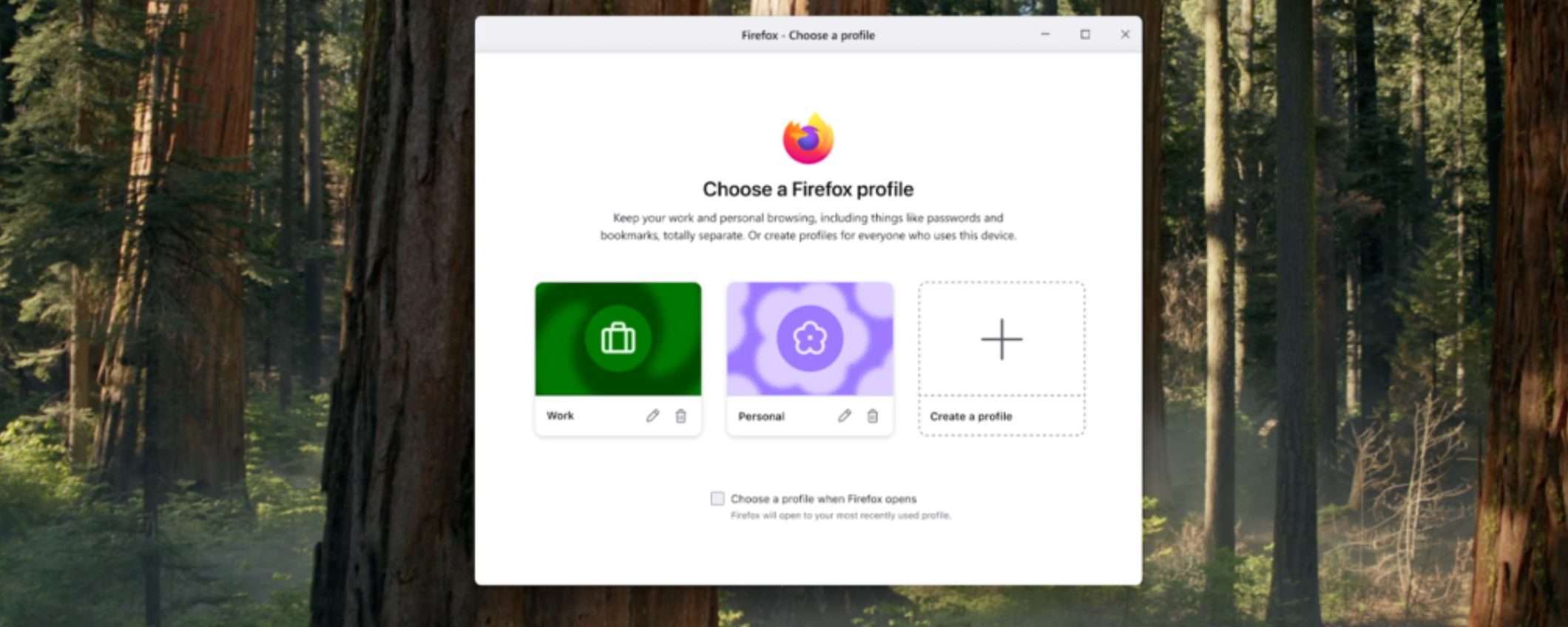 Firefox lancia la gestione dei profili per separare le attività
