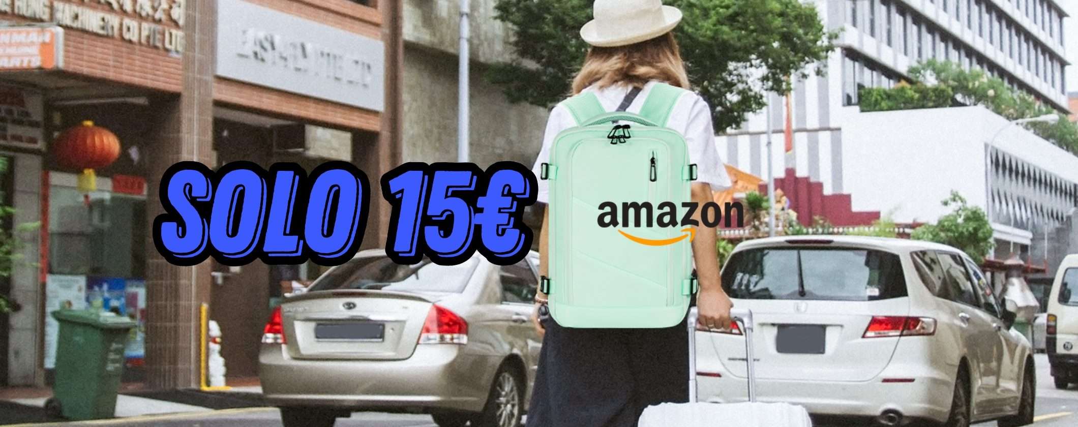 Questo Zaino 40x20x25 Ryanair a soli 15€ è perfetto su Amazon