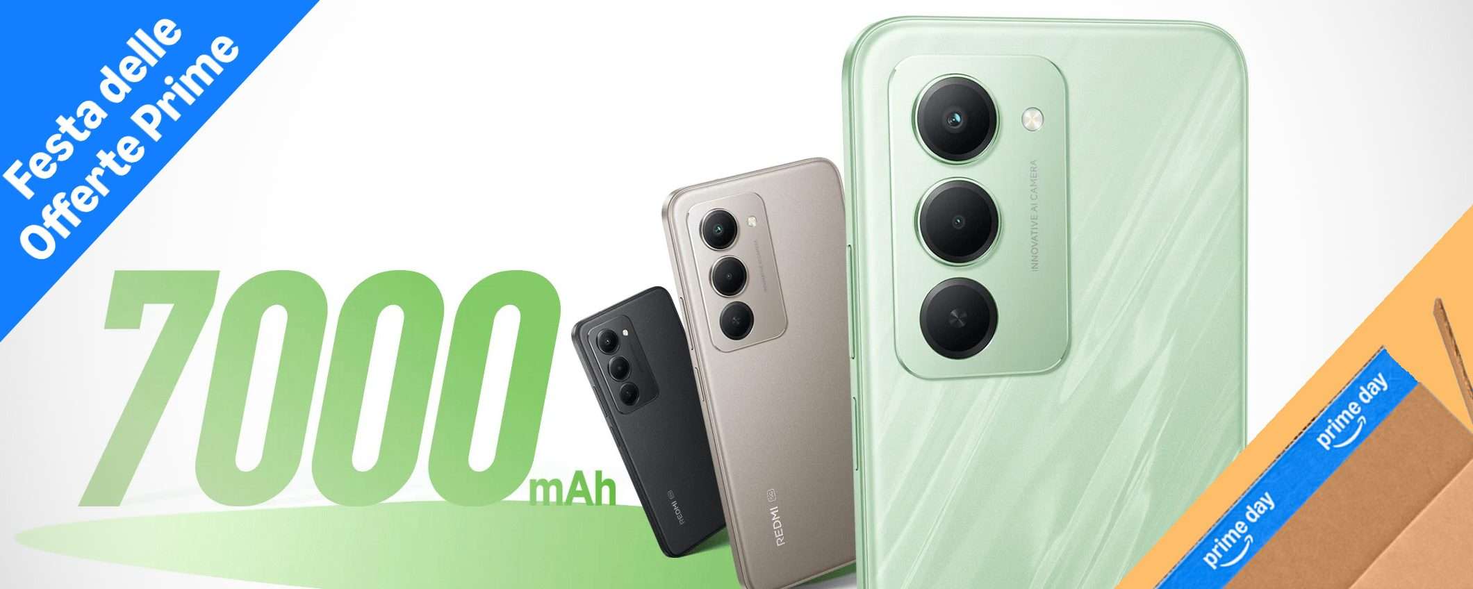 Festa Amazon: Xiaomi Redmi 15 5G (8/256, 7000 mAh) al MINIMO