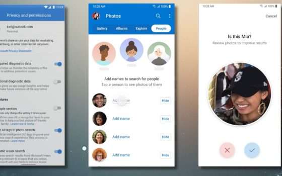 OneDrive riconosce i volti nelle foto, come funziona