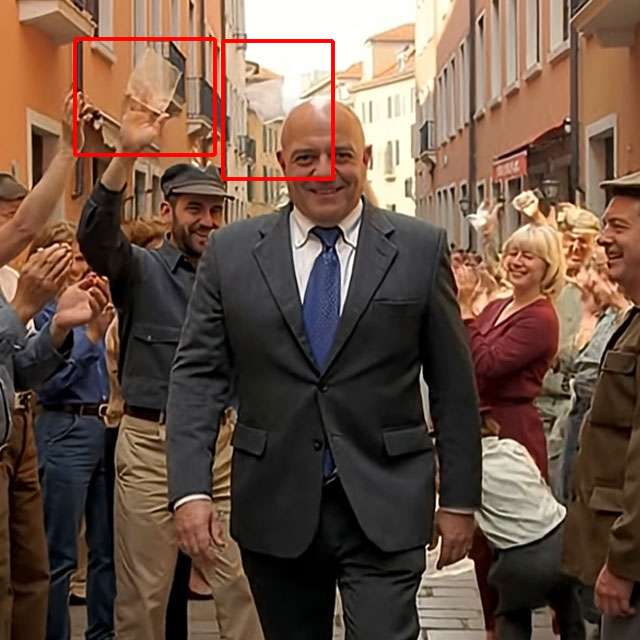 Un fotogramma dallo spot elettorale di Marco Rizzo realizzato con l'AI