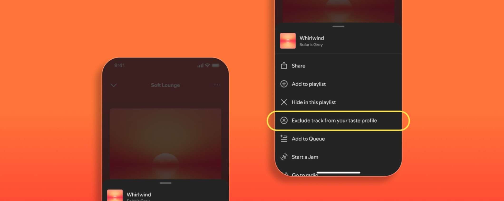 Spotify permette di escludere i brani indesiderati