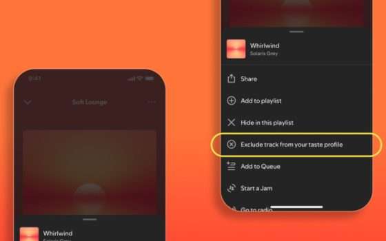 Spotify permette di escludere i brani indesiderati