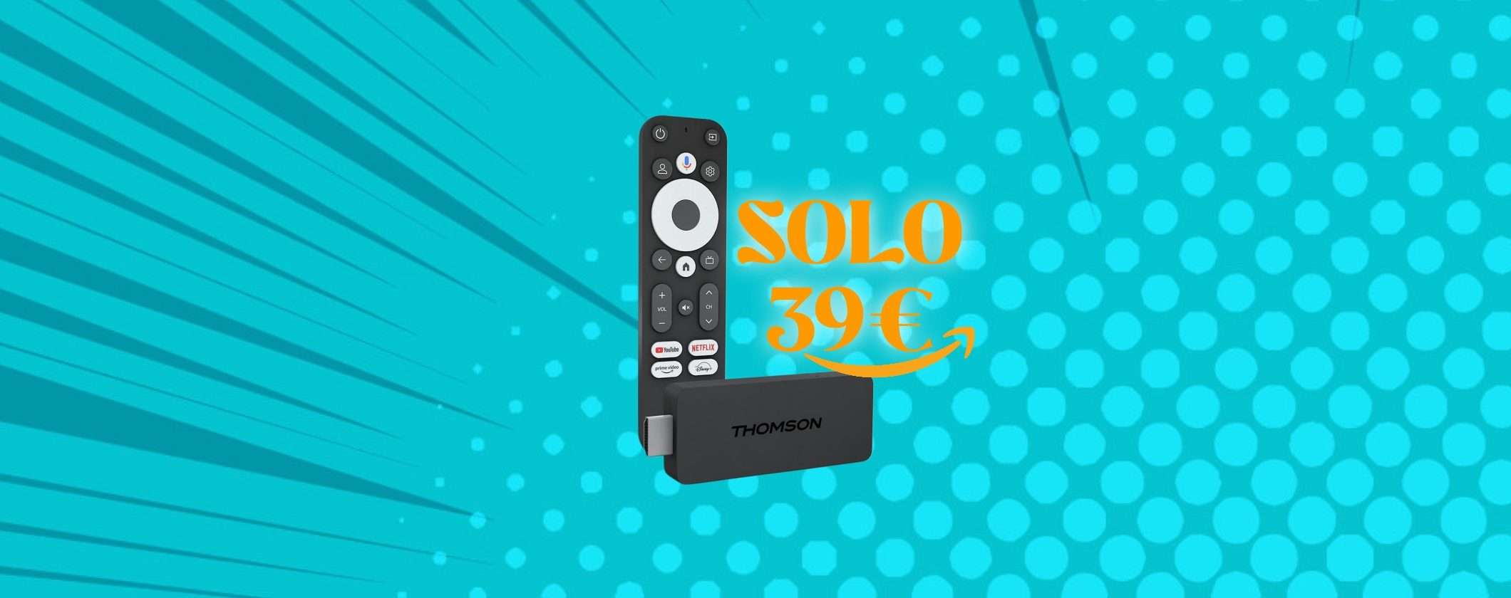 Thomson Streaming Stick 140 porta Google TV sul tuo televisore a soli 39€