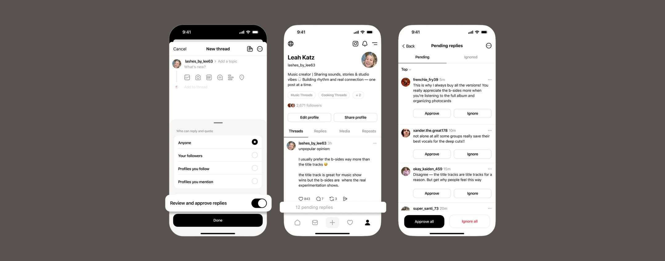 Threads, si può approvare ogni risposta, più controllo sui commenti