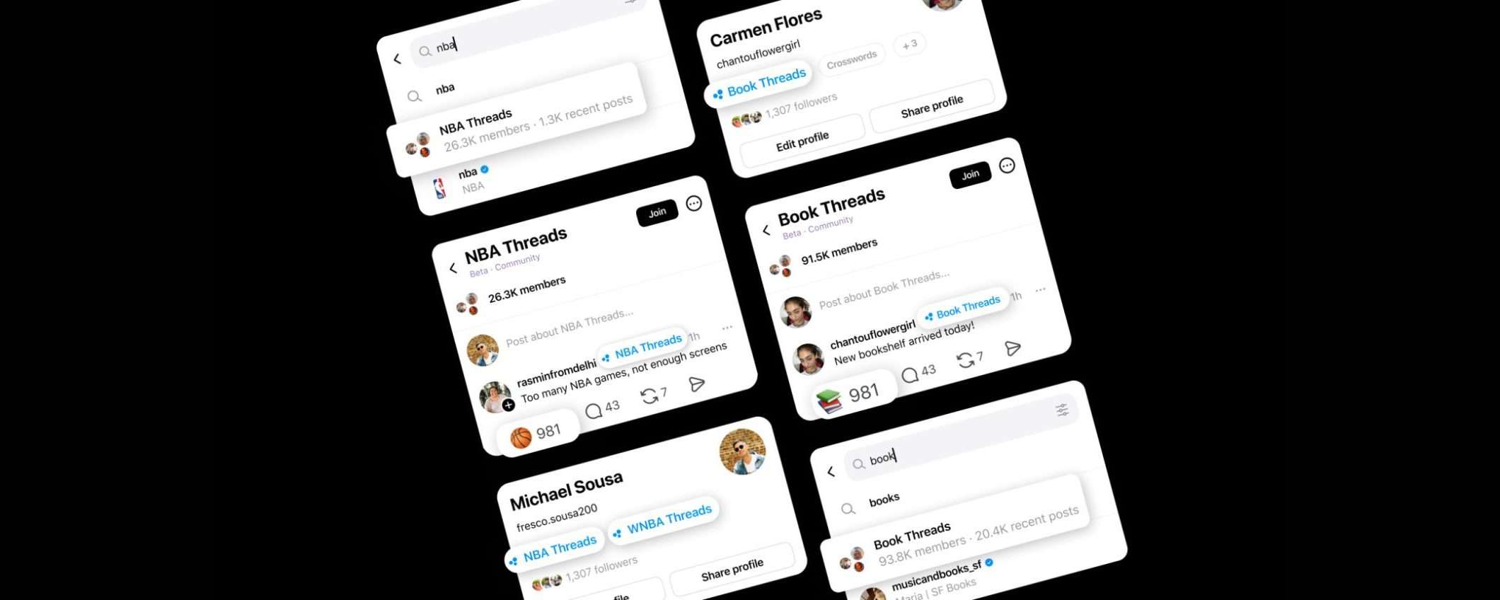 Threads lancia le Community con oltre 100 spazi tematici