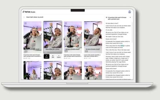 Smart Split di TikTok, l'AI che trasforma i video lunghi in clip brevi