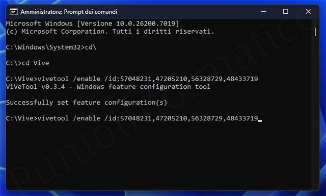 Il comando ViVeTool per abilitare subito il nuovo menu Start di Windows 11