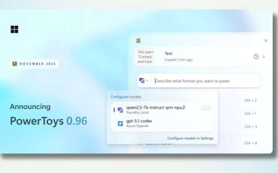 Windows 11, arriva il copia-incolla con l'AI in locale