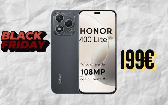 Smartphone sotto i 200€? HONOR 400 Lite con 256GB è quello giusto