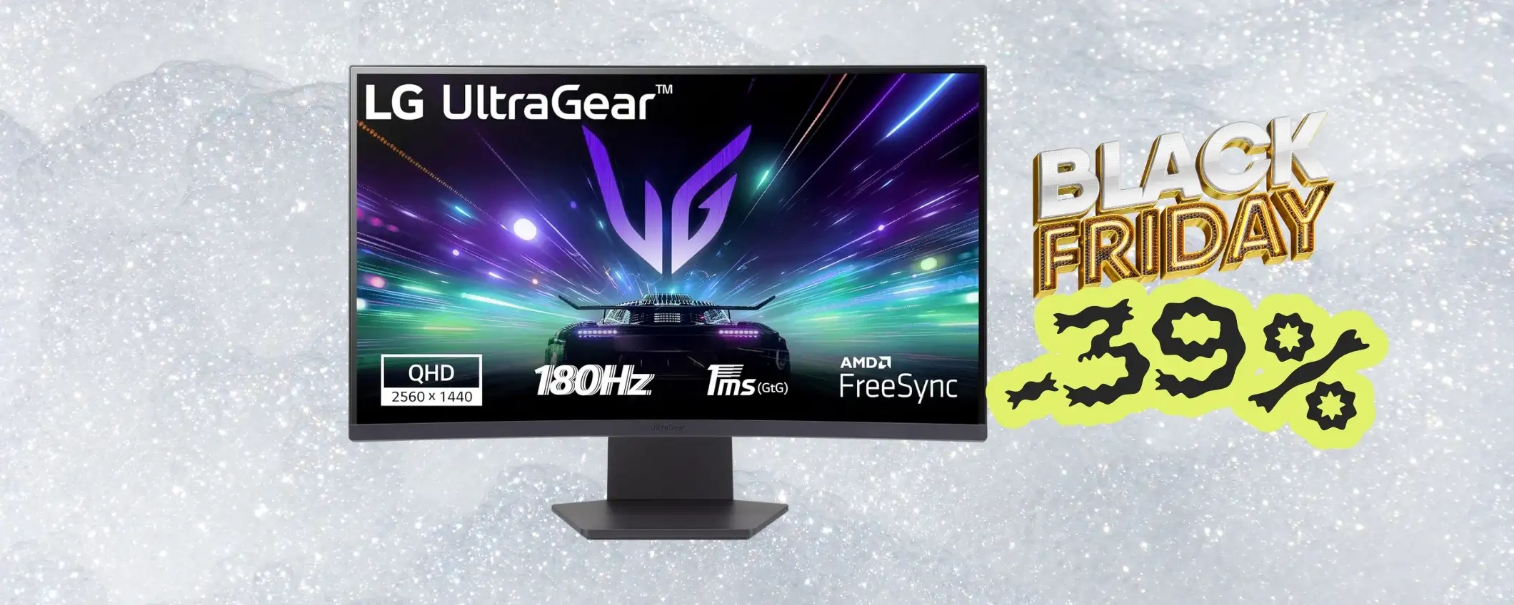 LG UltraGear ti avvolge con schermo curvo 27″ QHD, meno di 140€