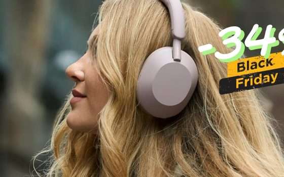 Sony WH-1000XM5 con +100€ di sconto istantaneo: magia Black Friday