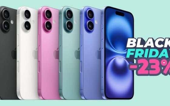 iPhone 16 diventa star del Black Friday, 23% di sconto sul modello 128GB
