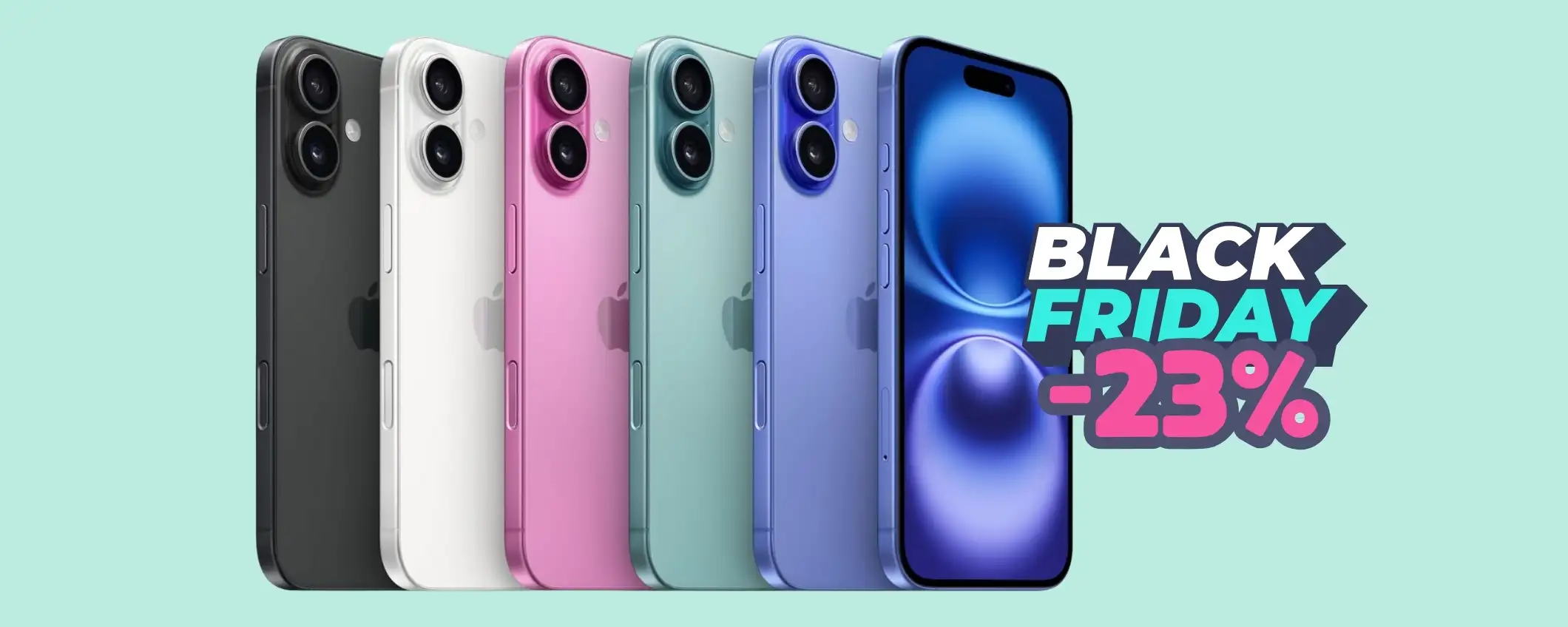 iPhone 16 diventa star del Black Friday, 23% di sconto sul modello 128GB
