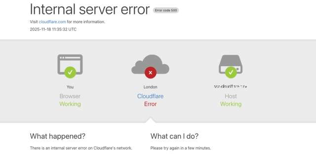 Errore 500 Cloudflare