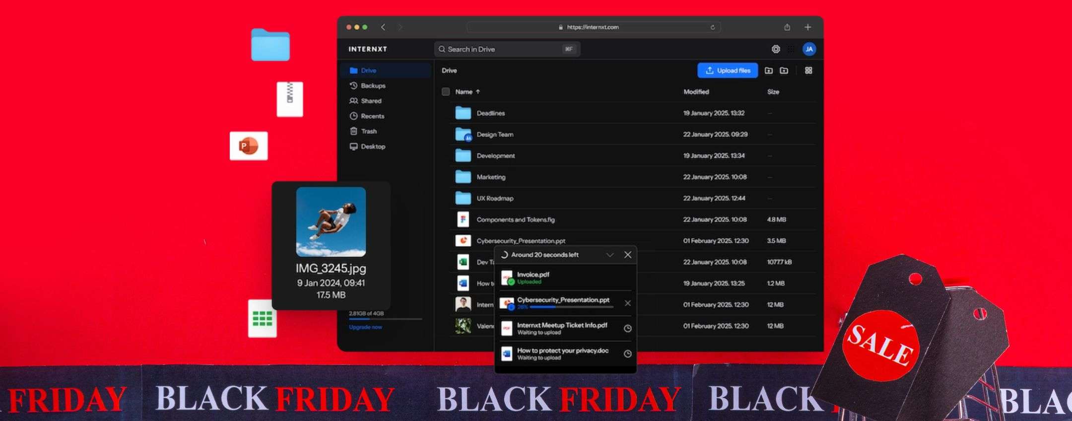 Internxt: piani cloud a vita in offerta Black Friday con MAXI SCONTO del 90%