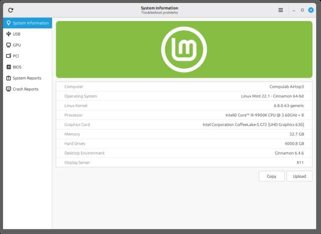 Linux Mint System Information