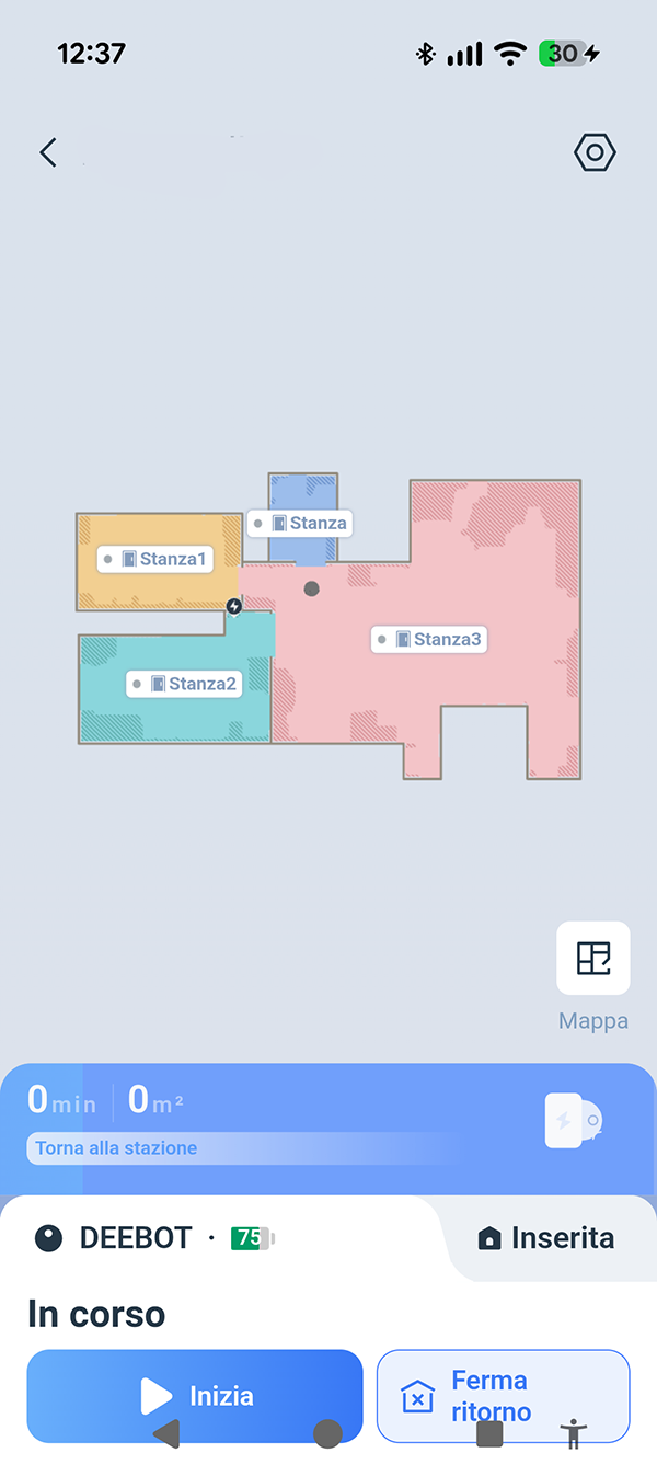 ecovacs deebot mini navigazione