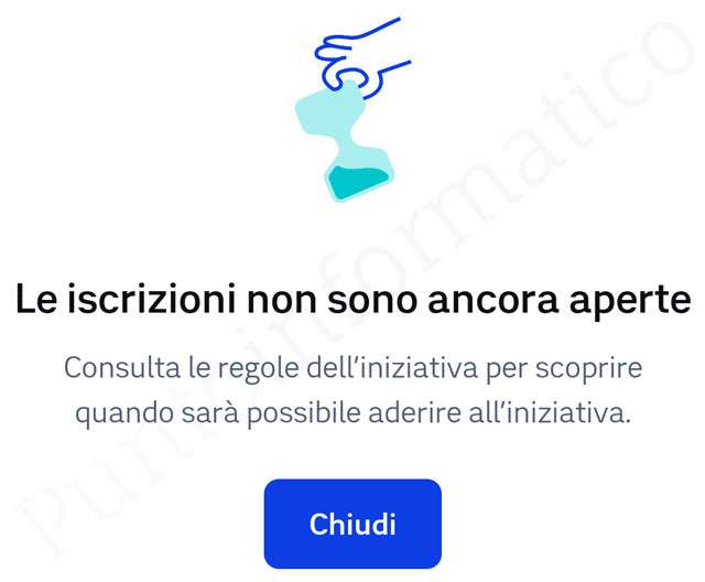 Al momento non è ancora possibile richiederlo
