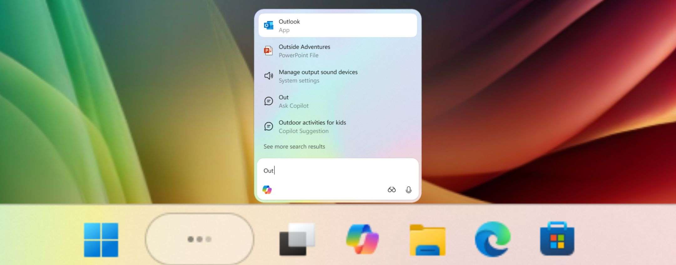 Ask Copilot nella barra delle app su Windows 11