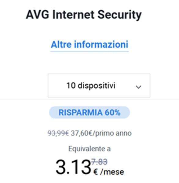 AVG dimezza i costi per la sicurezza online: 60% di sconto sui prodotti di cybersecurity