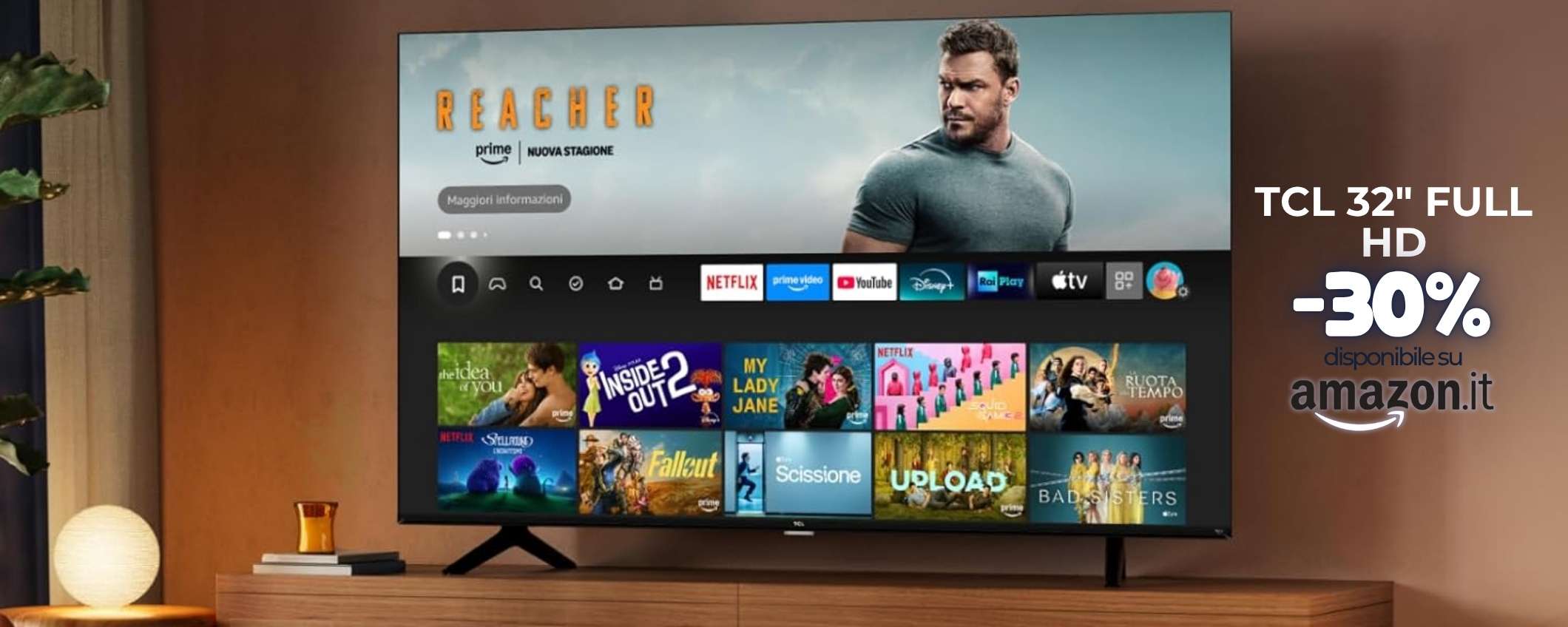 Smart TV TCL da 32″ è molto più che un affare, app al completo (Fire Tv)