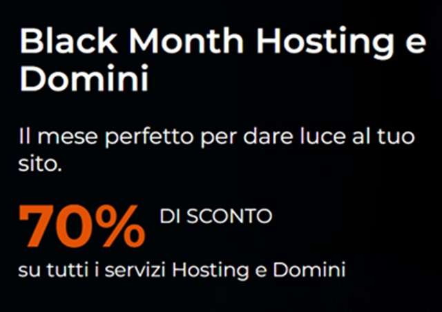 black month hosting e domini aruba