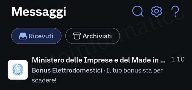 Il messaggio del Ministero delle Imprese e del Made in Italy relativo alla scadenza del Bonus elettrodomestici