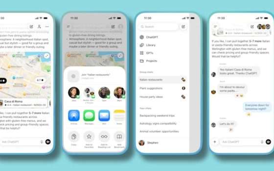 ChatGPT lancia chat di gruppo per tutti: fino a 20 persone insieme