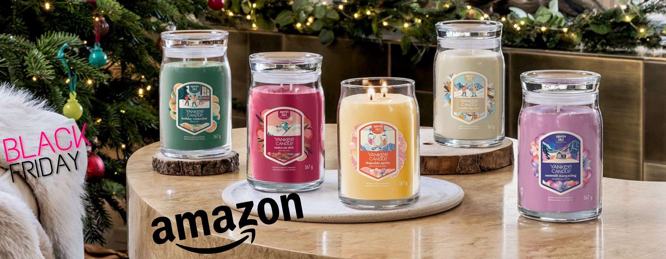 Crea la giusta atmosfera: acquista le offerte da Yankee Candle al Black Friday di Amazon