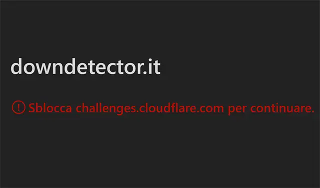 Il down di Downdetector provocato da Cloudflare