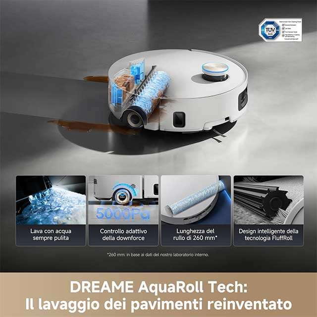 Il robot aspirapolvere e lavapavimenti Dreame Aqua10 Ultra Roller Complete