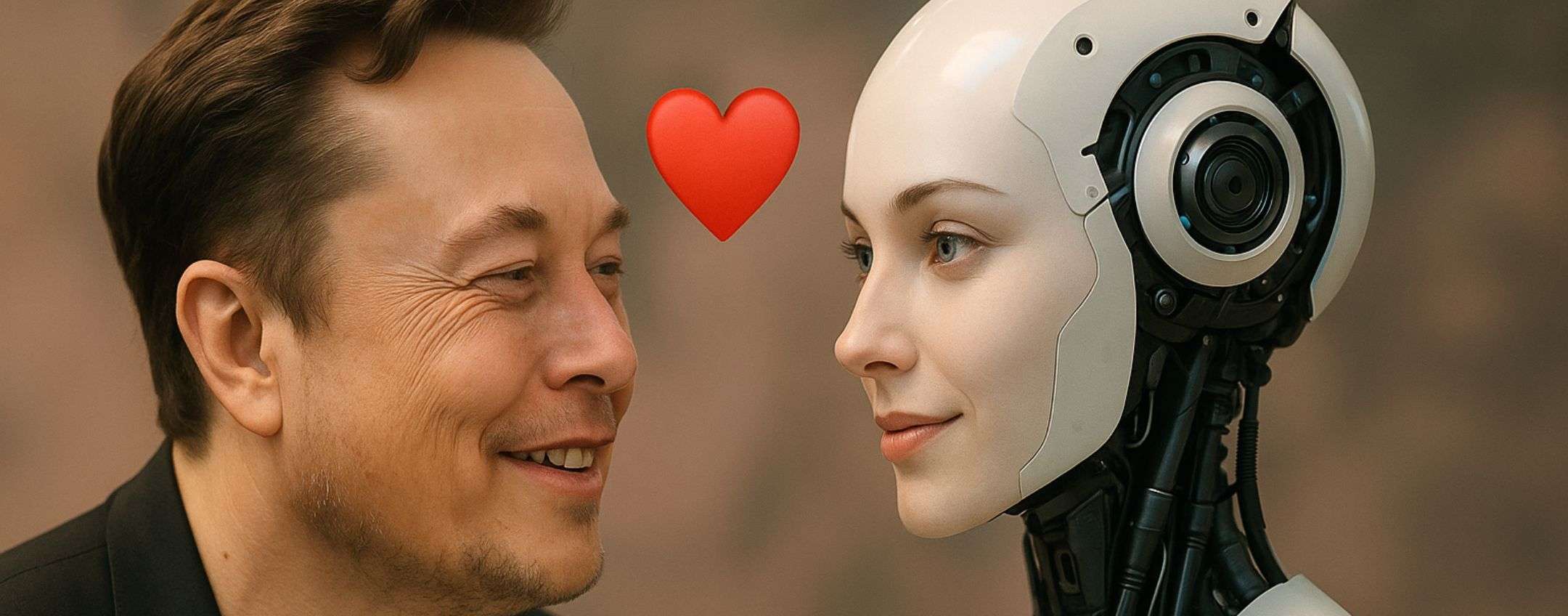 Elon Musk simula l'amore con l'AI