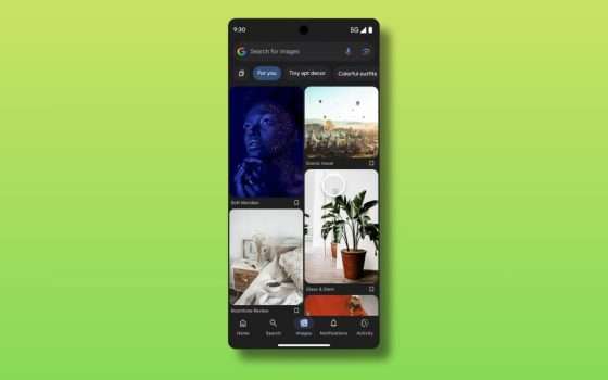 Google lancia scheda dedicata alle immagini che ispirano