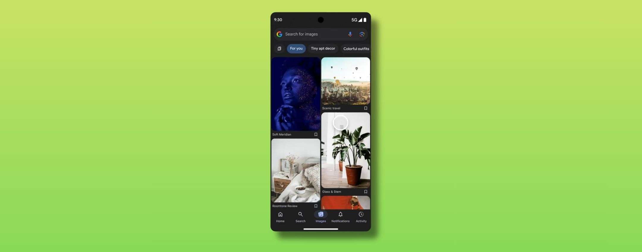 Nuova icona immagini che ispirano su Google Search sul mobile