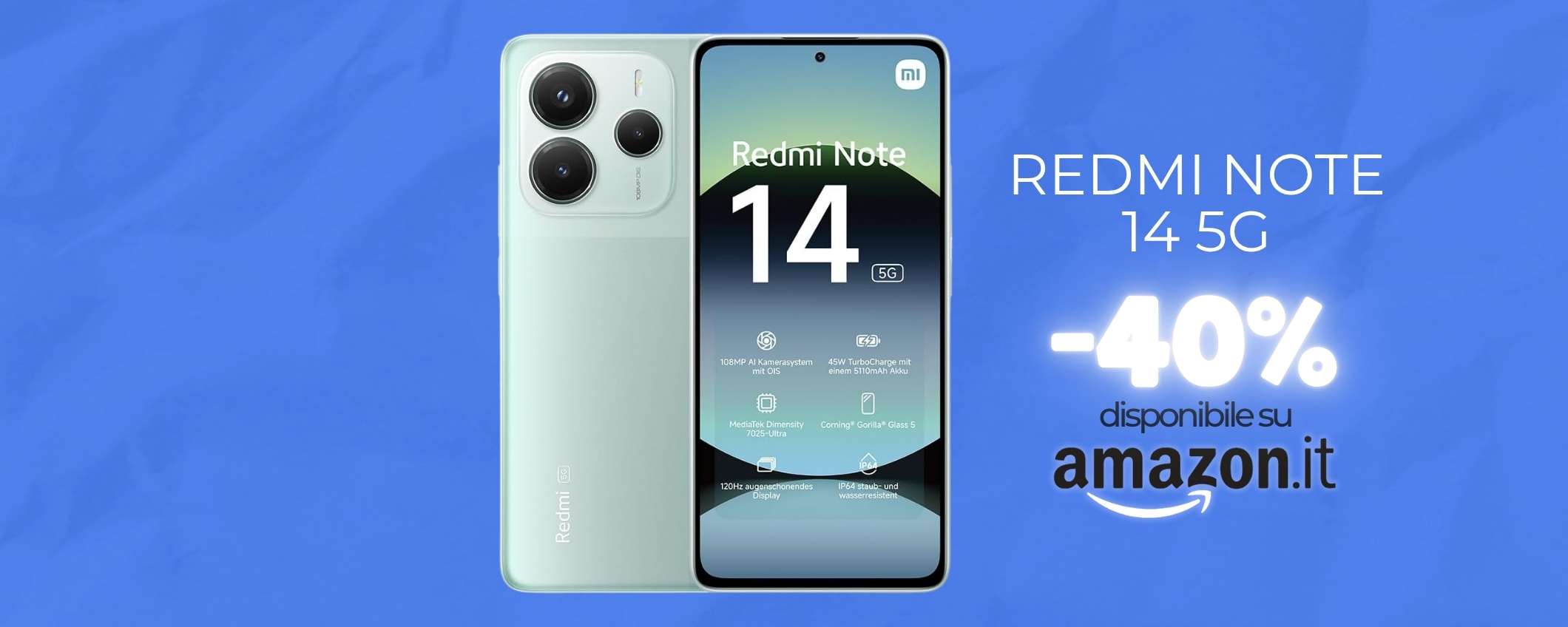 Xiaomi Redmi Note 14 sotto i 200€ è l’affare del giorno: 8+256GB