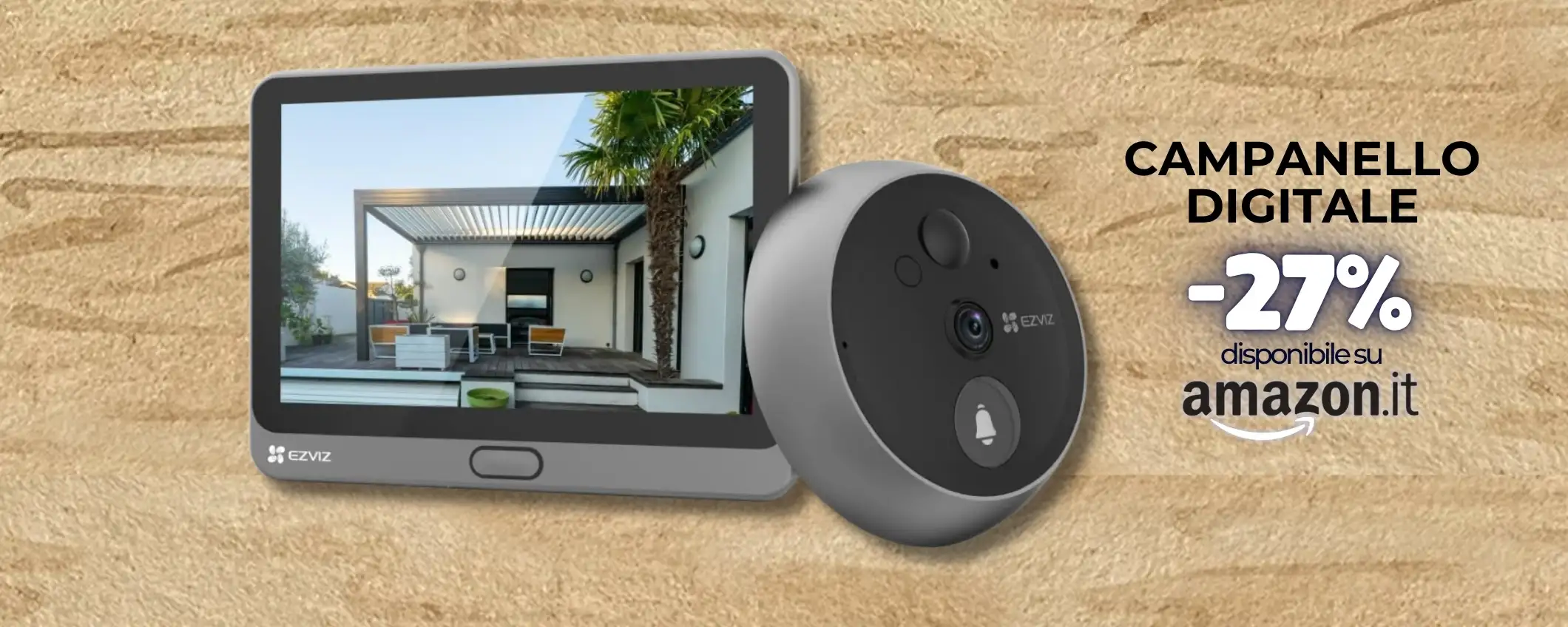 Lo spioncino diventa smart con EZVIZ Campanello Digitale, forte sconto