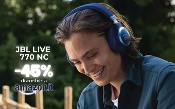 JBL Live 770 NC vanno in sconto del 45%, audio sensazionale per 65h