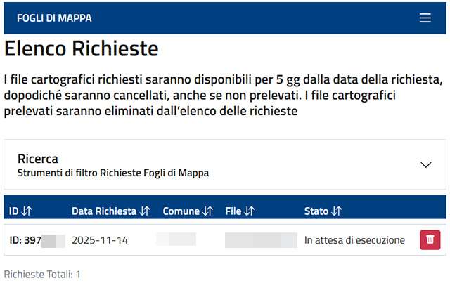 La mappa catastale richiesta con il nuovo servizio online dell'Agenzia delle Entrate