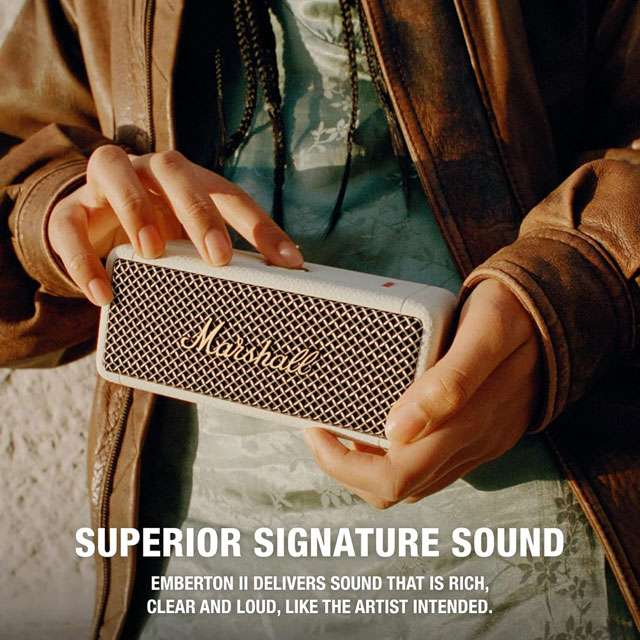 Il design di Marshall Emberton II, altoparlante Bluetooth