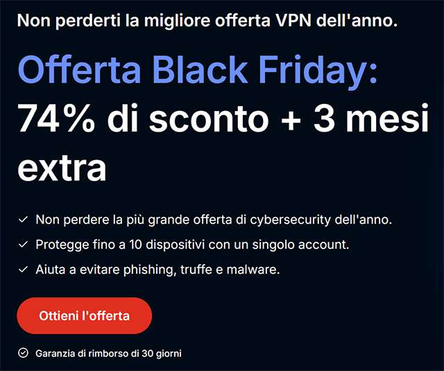L'offerta di NordVPN per il Black Friday