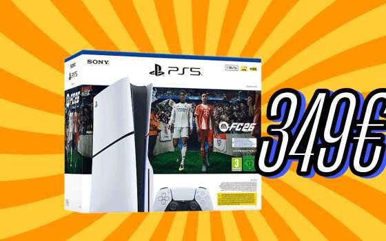 PlayStation 5 + EA FC 26 a soli 349€ è la BOMBA del Black Friday Amazon