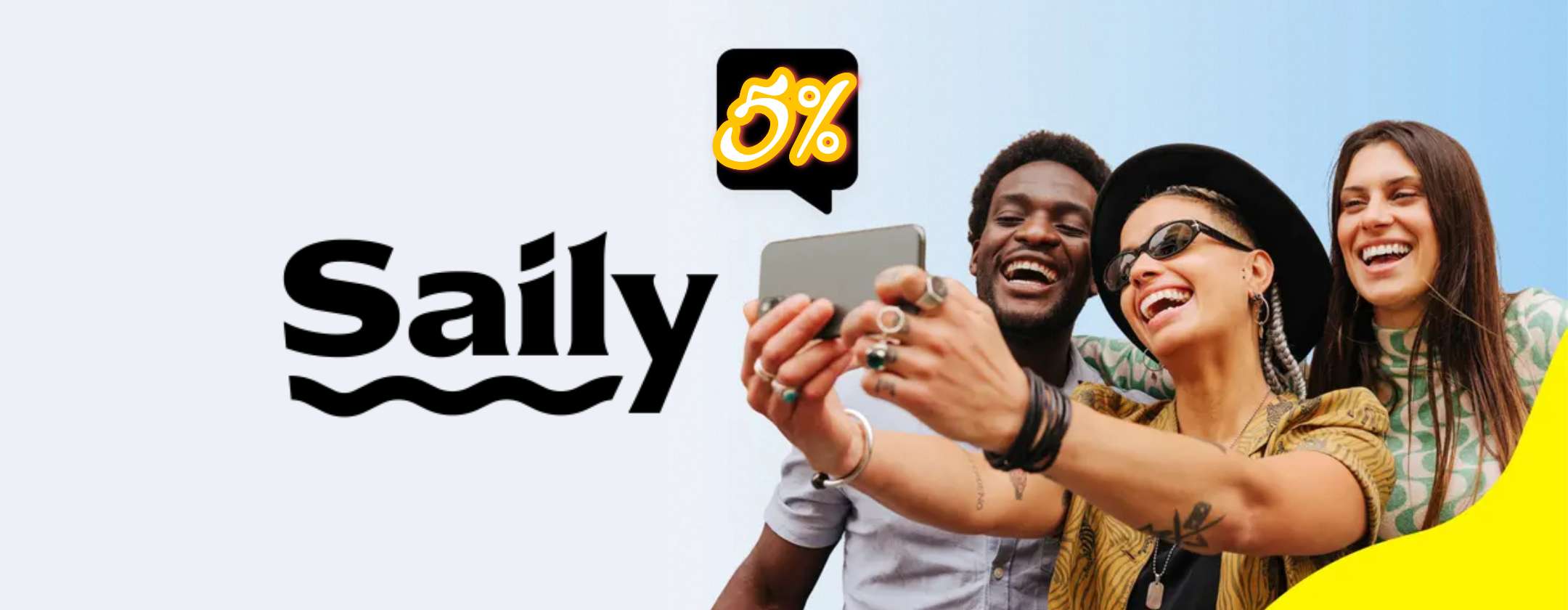 Prima di partire scegli la eSIM Saily e scopri come ottenere il 5% di sconto!