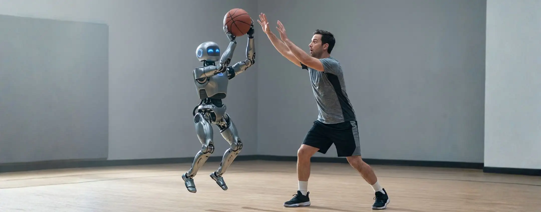 Robot umanoide Unitree G1 impara a giocare a basket